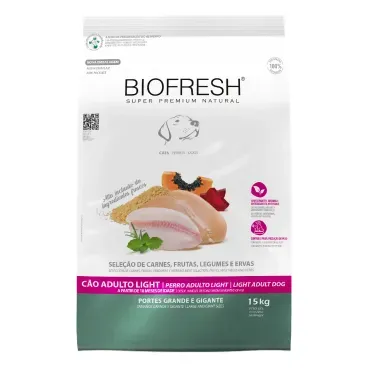 Racao Biofresh Light Caes Adultos Racas Grandes e Gigantes_15KG_FRENTE